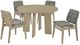 Coaster® Strouse 5-Piece Gray/Natural Oak Round Dining Table Set-0
