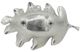 A & B Home Silver Long Metal Leaf Tray-1