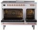 Ilve® Nostalgie II Noblesse 48'' White Pro Style Dual Fuel Range with Copper Trim-1