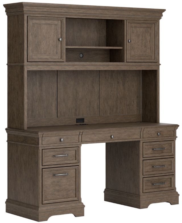 Signature Design by Ashley® Janismore Weathered Grey Credenza and Hutch-0