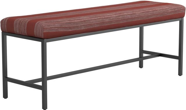 Coaster® Gunmetal And Red Striped Bench-0