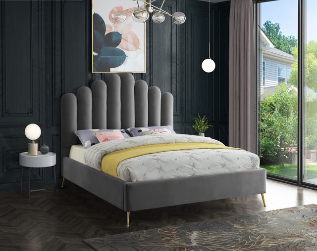 Meridian Furniture Lily Grey Queen Bed-3