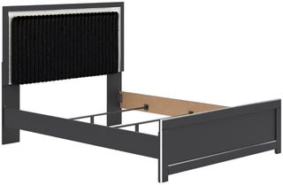 Signature Design by Ashley® Zuraleus Black Queen Panel Bed with Upholstered Headboard