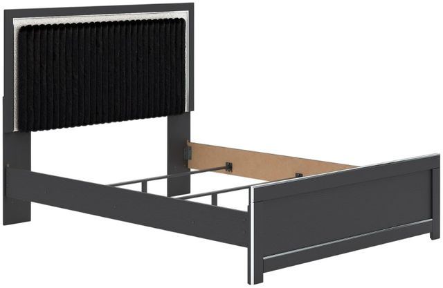 Signature Design by Ashley® Zuraleus Black Queen Panel Bed with Upholstered Headboard-0