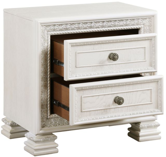 Homelegance® Theodora Pearl White Nightstand-3