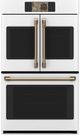 Café™ Professional Series 30” Matte White Smart Double Electric Wall Oven with French Doors-0