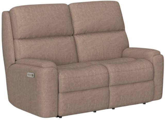 Flexsteel® Customizable Rio Leather Power Reclining Loveseat with Power Headrests-2