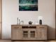 International Furniture Direct Natural Parota Brown 4-Door TV Stand-1