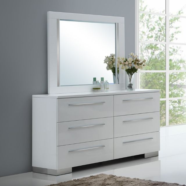 New Classic® Home Furnishings Sapphire White Dresser and Mirror-1