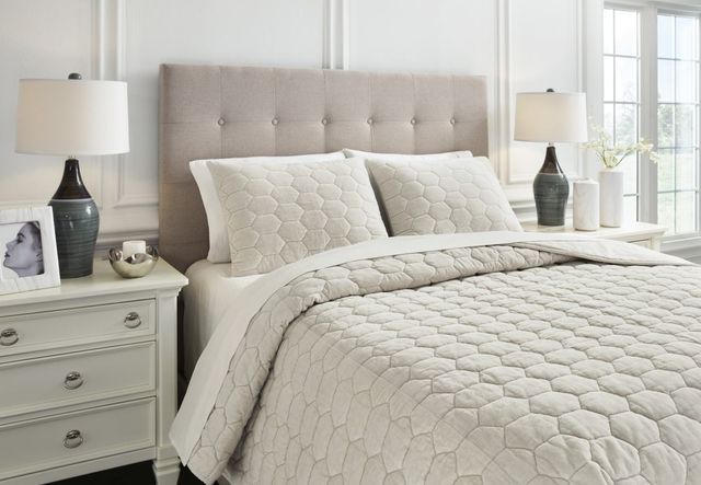 Signature Design by Ashley® Hesper Bone Queen Coverlet Set-2