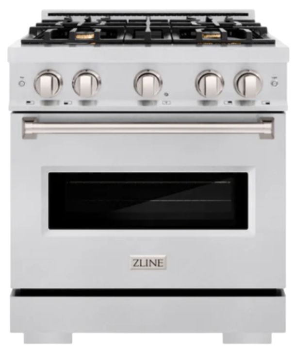 ZLINE Classic 30" Satin Stainless Steel Pro Style Gas Range-0