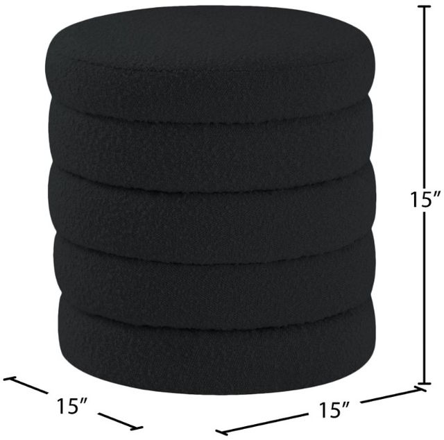 Meridian Furniture Aphia Black Upholstered Ottoman/Stool-2