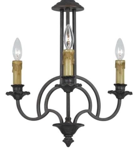 Cal® Lighting & Accessories Elberton 3-Light English Bronze Chandelier-1