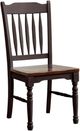 A-America® British Isles Antique Oak/Black Slatback Dining Side Chair-0