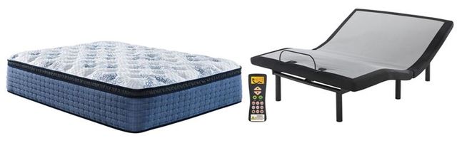 Sierra Sleep® by Ashley® Mt Dana 2-Piece Hybrid Euro Top and Best Adjustable Base California King Mattress Set-0