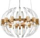 Currey & Company Coquette Antique Brass/Clear Small Chandelier-2