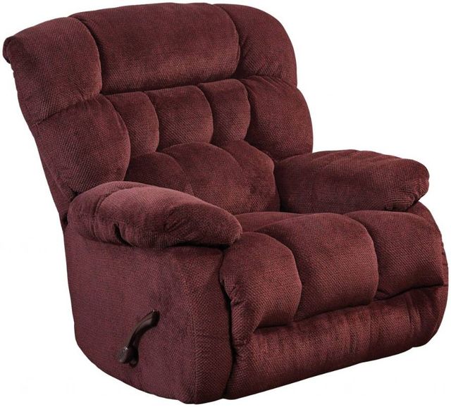American Wholesale Furniture Daly Cranberry Manual Swivel Recliner-0