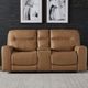 Liberty Furniture Bennett Butternut Leather Power Reclining Loveseat with Console-2