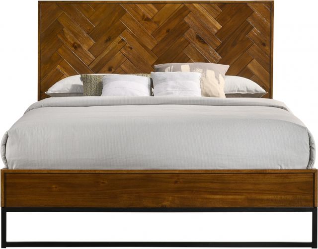 Meridian Furniture Reed Antique Coffee Queen Panel Bed-1