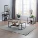 ACME Furniture Idella Rustic Oak Sofa Table with Black Base-3