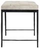 Classic Home Achen Black/Dusty Cream Hide 28" Bench -3