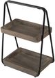 A & B Home Brown 2-Tiered Decorative Tray-1