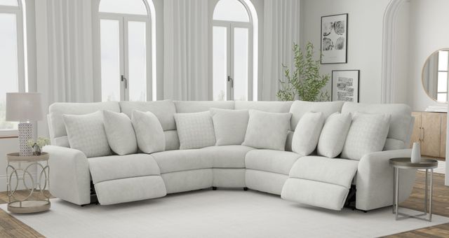 Catnapper® Majesty 3-Piece White Curved Power Reclining Sectional-2