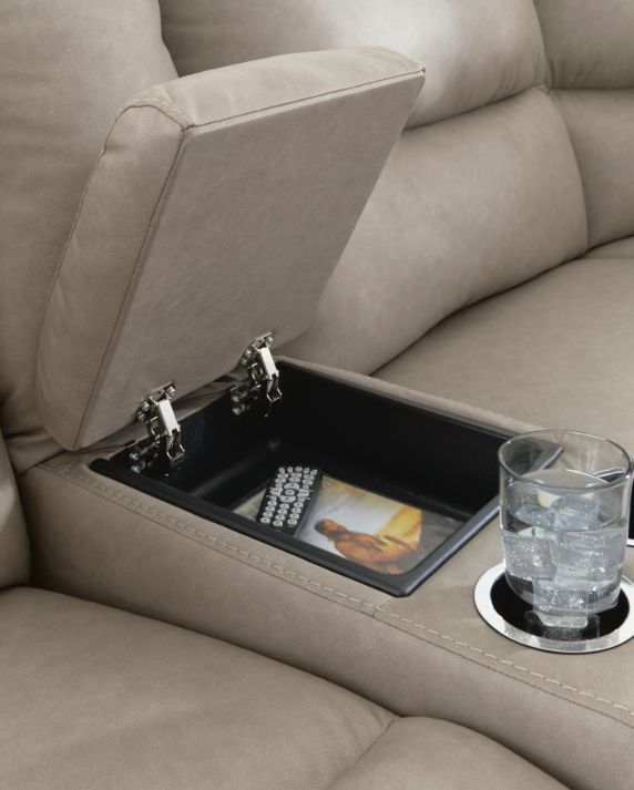 Signature Design by Ashley® Narwhal Place 5-Piece Pebble Power Reclining Modular Sectional with Storage Consoles-2