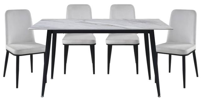 Homelegance® Salerno 5-Piece Black/White Dining Set-0