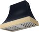 AGA Cascade 36" Gloss Black Wall Mounted Range Hood  with Brushed Brass Trim-0