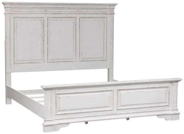 Liberty Furniture Abbey Park Antique White California King Panel Bed-0