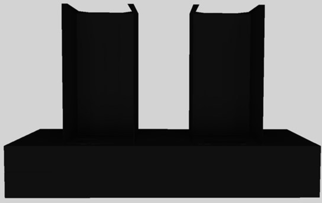 Vent-A-Hood® 54" Black Contemporary Wall Mounted Range Hood-3
