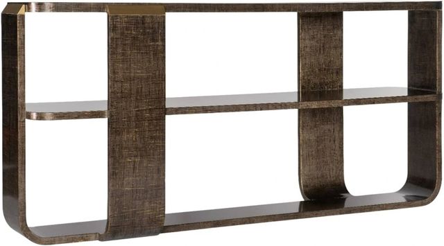 Hooker® Furniture Melange Edmun Dark Wood Sofa Table with Gold Accents-0