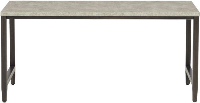 Signature Design by Ashley® Shybourne Gray Ottoman Coffee Table with Aged Bronze Base -1