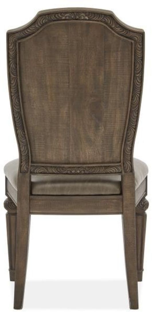 Magnussen Home® Durango Willadeene Brown Dining Side Chair with Upholstered Seat & Back-3