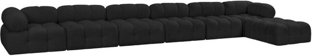 Meridian Furniture Ames 7-Piece Black Modular Sectional and Ottoman-0