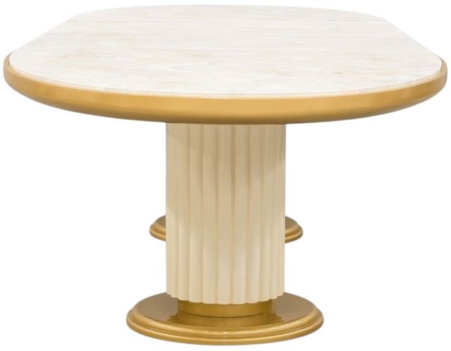 Michael Amini® Scotts Square Light Champagne Oval Dining Table-2
