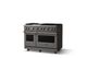 Viking® 5 Series 48" Damascus Gray Pro Style Gas (NG) Range with Polished Chrome Trim-2