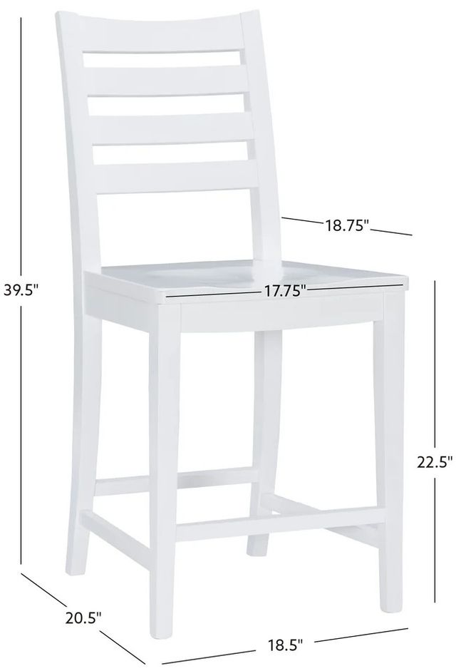 Linon Felicia 2-Piece White Counter Stool-2