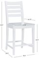 Linon Felicia 2-Piece White Counter Stool-2
