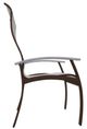 Telescope Casual Belle Isle Abalone/Kona Aluminum/Fabric Outdoor Sling Supreme Arm Chair with Cape Gray Rustic Polymer Arm Accent-2
