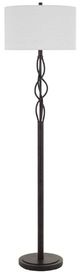 Cal® Lighting & Accessories Antony Textured Bronze/White Floor Lamp-0