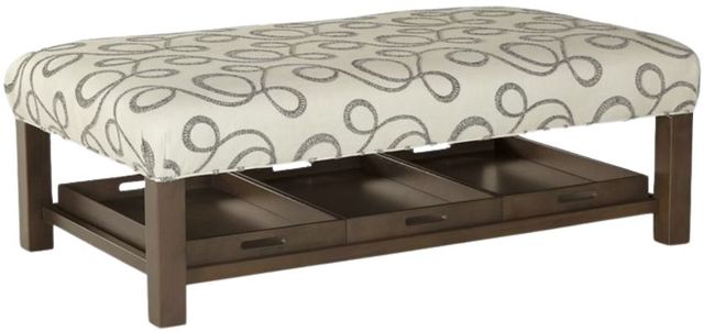 Paula Deen™ by Craftmaster® Customizable Ottoman with 3-Trays-0