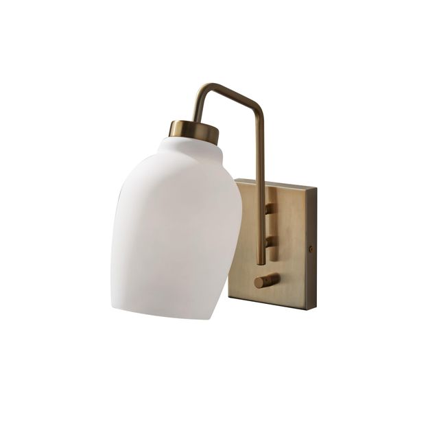 Adesso® Clara Antique Brass Wall Lamp-1