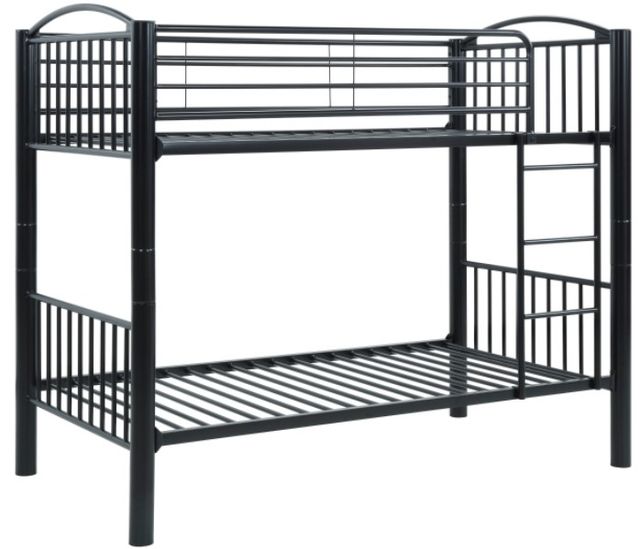 Mazin Furniture Beckett Black Twin Over Twin Bunk Bed-3