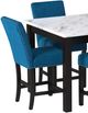 Elements International Marco 5-Piece Black/Blue/White Counter Dining Room Set-1
