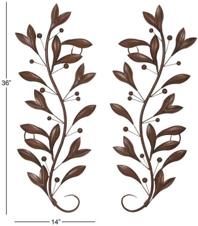 Deco Marche Brown 36" Leaf Vine Wall Decor-2