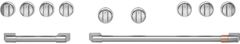 Café™ 48" Brushed Stainless Pro Range Handle and Knob Kit