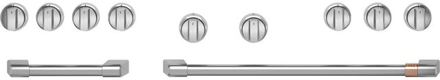 Café™ 48" Brushed Stainless Pro Range Handle and Knob Kit-0