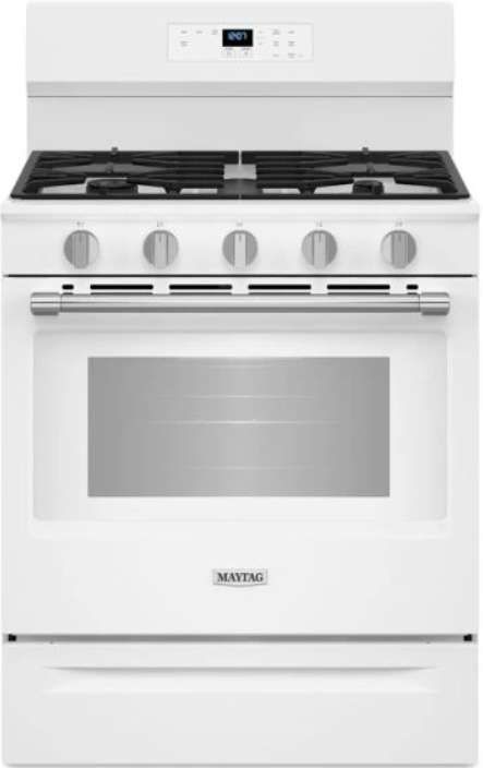 Maytag® 30" White Freestanding Gas Range -0